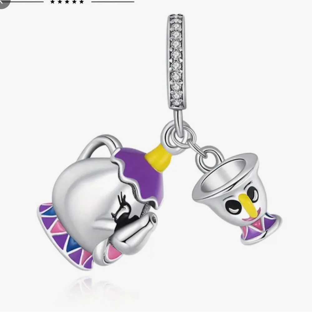 New Sterling Mrs Potts/Chip Charm